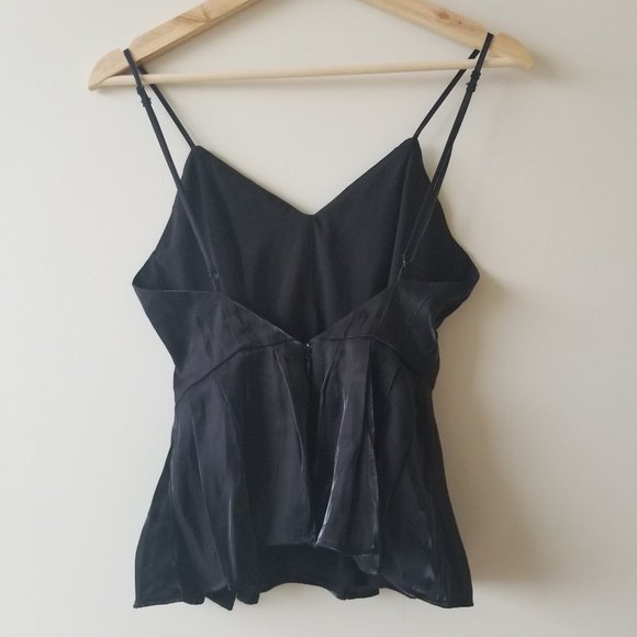 H&M Women's Black Metallic Low Back Cami, Size 2 - Picture 3 of 8